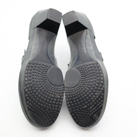 Naot Mary Jane Women's Size EU 36 US 5 Black Casual Comfort Low Top Block Heels - Picture 9 of 9
